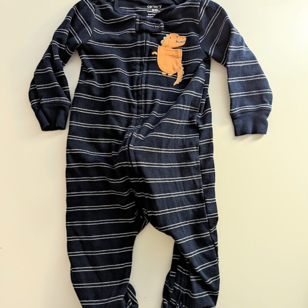 Carter's navy stripe dino sleeper